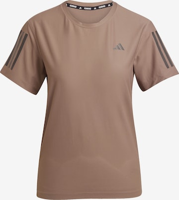 T-shirt fonctionnel 'Own The Run' ADIDAS PERFORMANCE en marron : devant