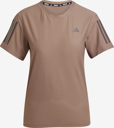 Sportiniai marškinėliai 'Own The Run' iš ADIDAS PERFORMANCE, spalva – kapučino spalva / tamsiai pilka, Prekių apžvalga