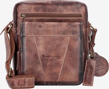 Borsa a tracolla di Greenland Nature in marrone: frontale