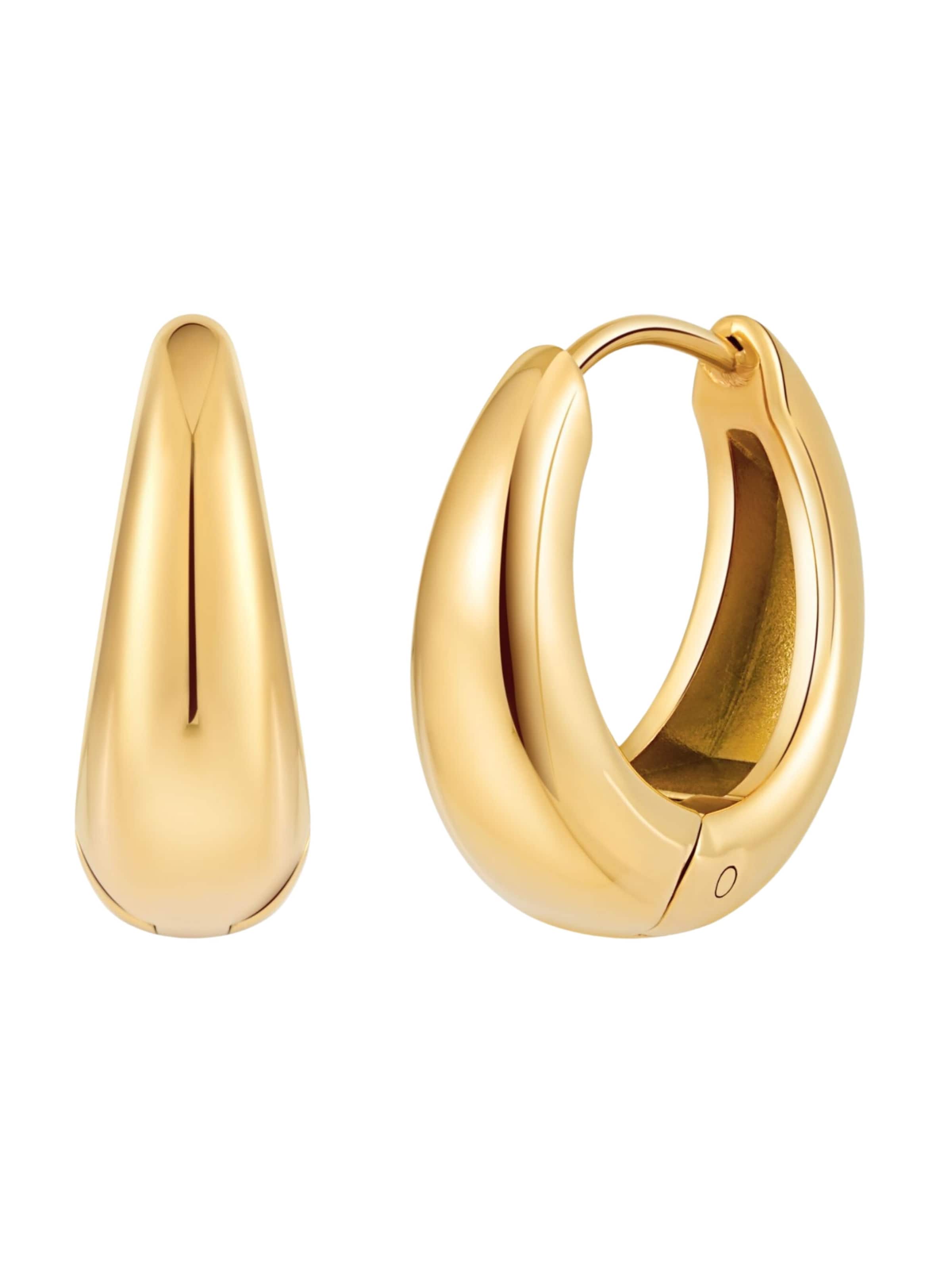 GOOD.designs Oorbellen 'Chunky' in Goud: voorkant
