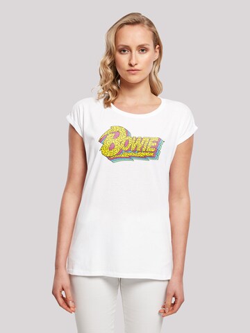 T-shirt 'David Bowie Moonlight 90s' F4NT4STIC en blanc : devant
