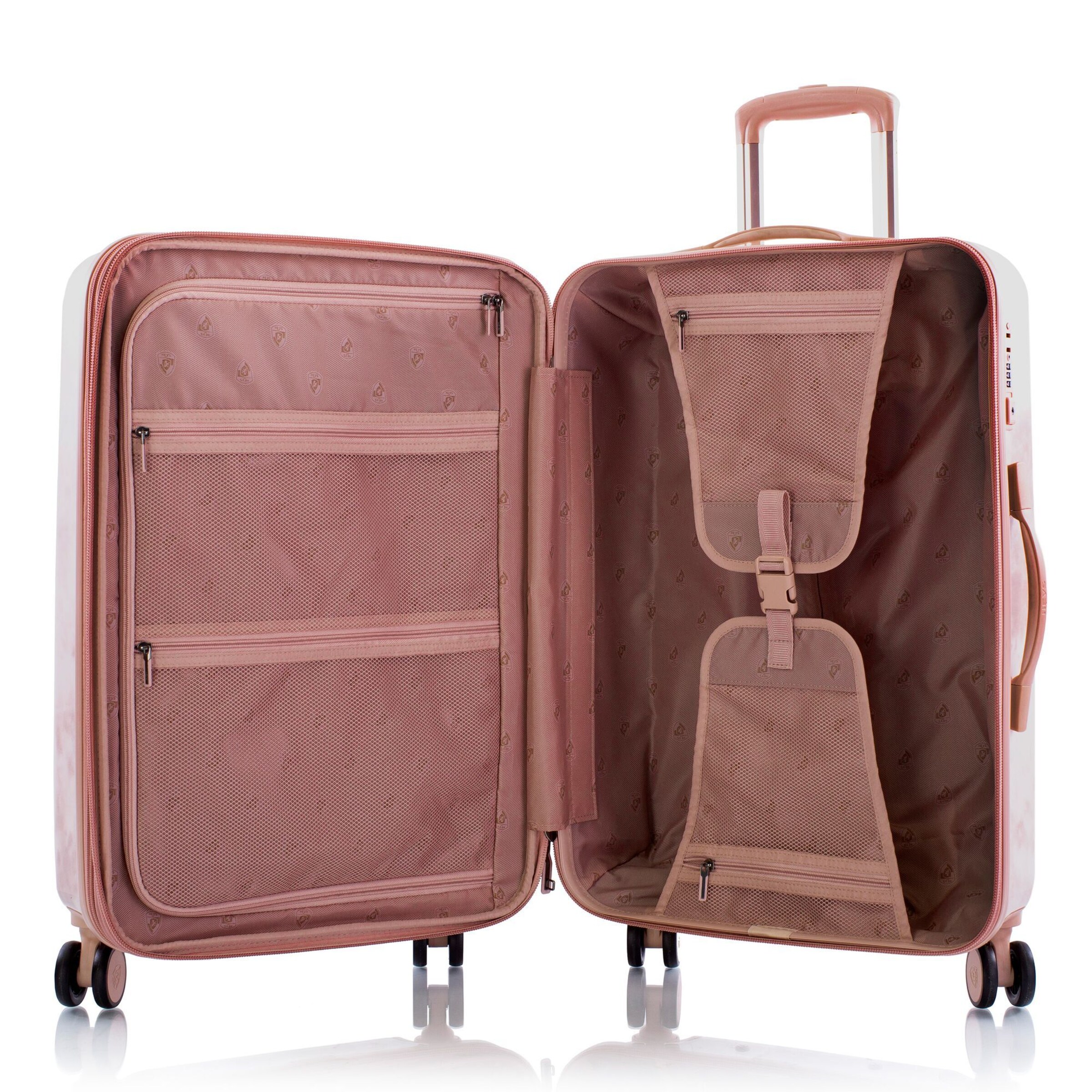 Heys Suitcase Set 'Black Camo' in Pink