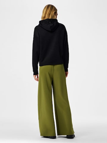 PIECES Wide leg Trousers 'PCTrack' in Green