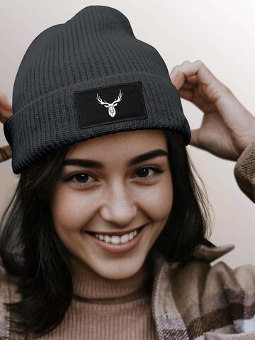 Neverless Beanie 'Hirschgeweih' in Grey
