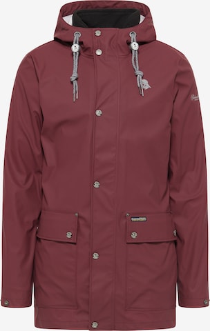 Schmuddelwedda Between-Seasons Parka in Red: front