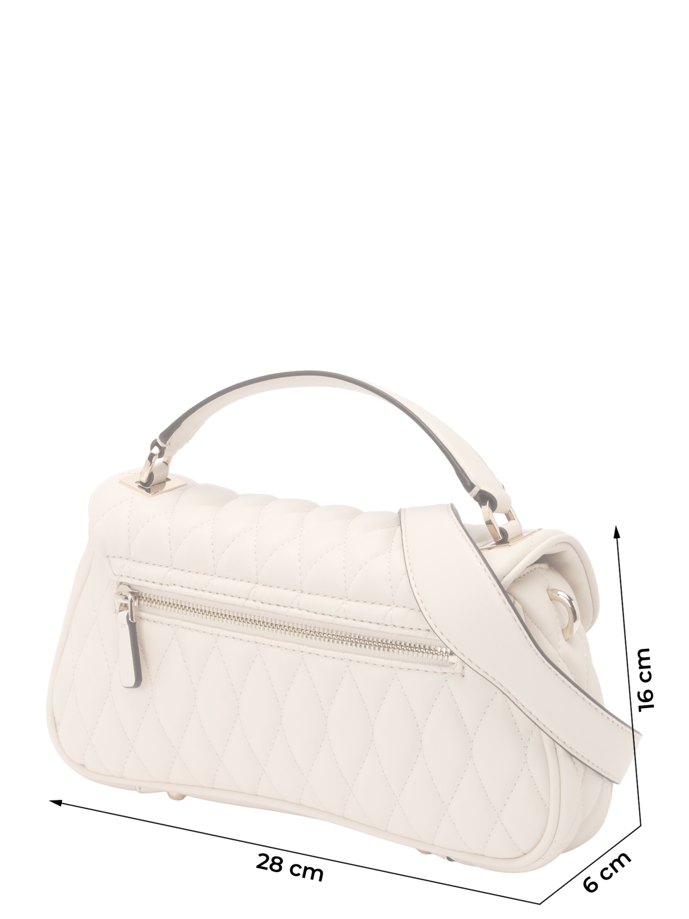 GUESS Handbag 'VALLA TOP HANDLE FLAP' in Beige