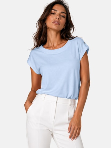 REGINA FASHION Shirt 'Blouse - Boat neckline plain' in Blue: front