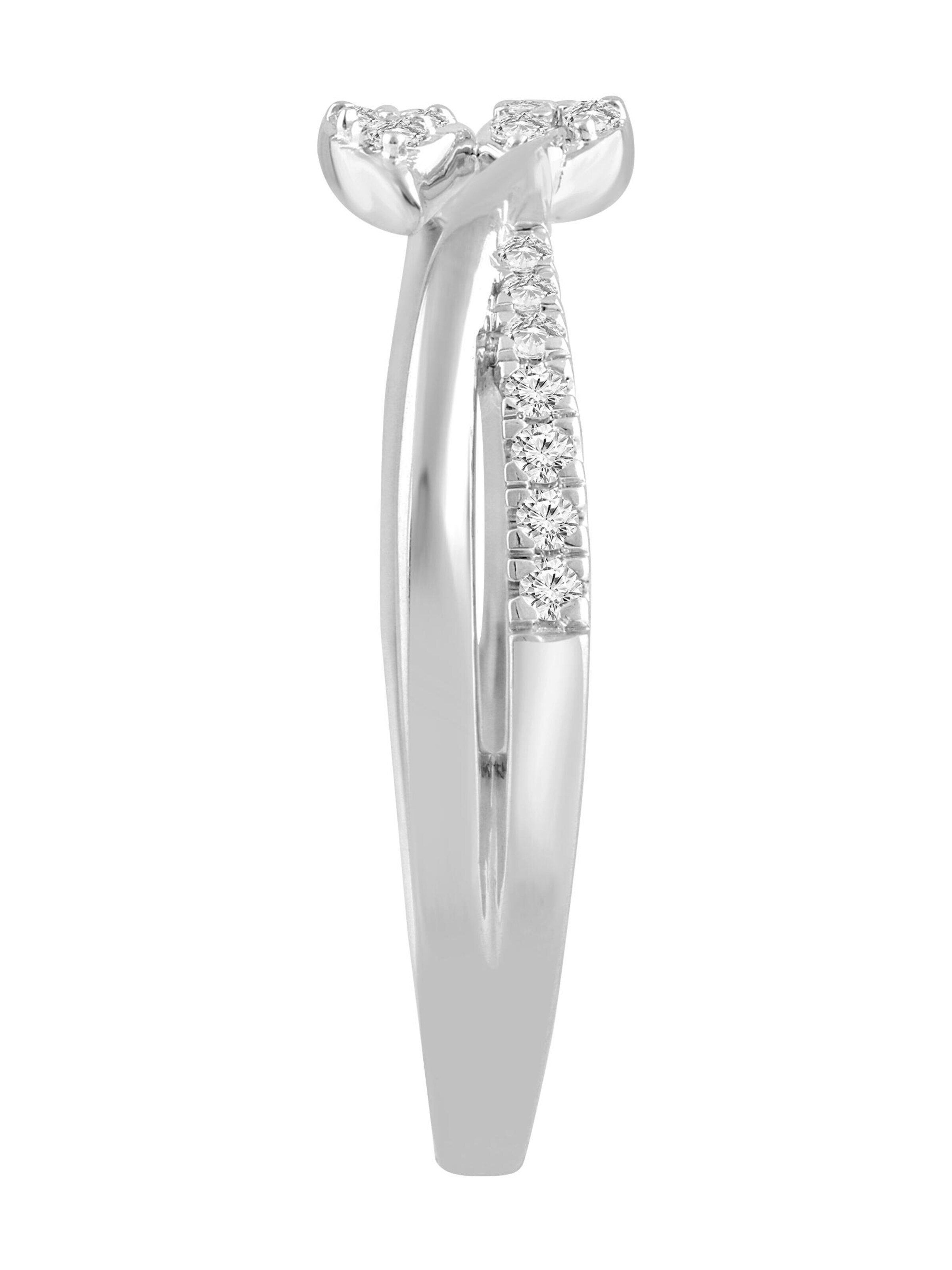 Diamant Exquis Ring 'Ring aus 375 Weißgold mit Diamant' in Silver
