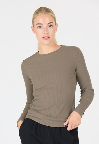 Athlecia Performance shirt 'Lankae' in Brown: front