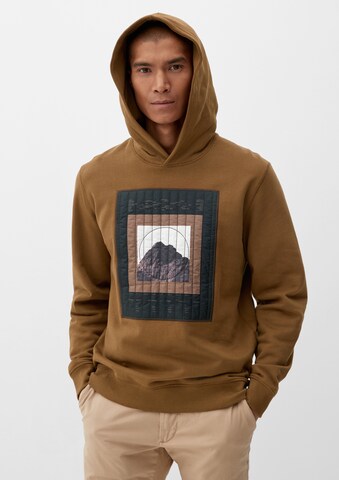 s.Oliver Sweatshirt in Bruin: voorkant