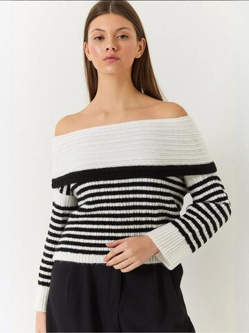 Pull-over Bianco Lucci en blanc : devant