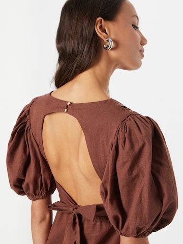 Nasty Gal Summer Dress in Brown