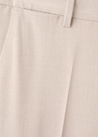 MANGO MAN Slim fit Pleated Pants 'Bologna' in Beige