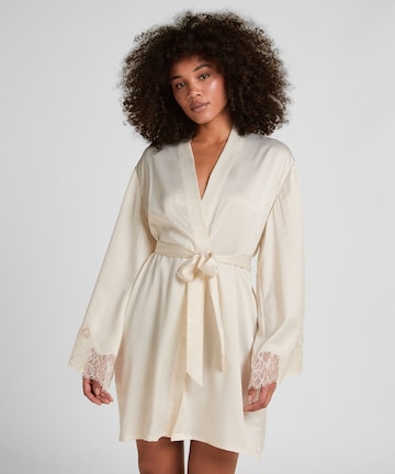 Hunkemöller Bathrobe short in White: front