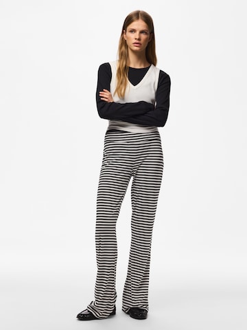 PIECES Flared Trousers 'PCLAYA' in Black
