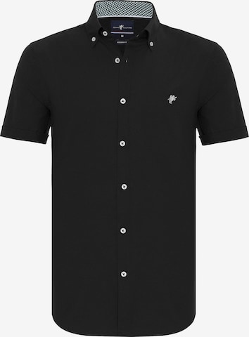 DENIM CULTURE - Ajuste regular Camisa ' KENT ' en negro: frente