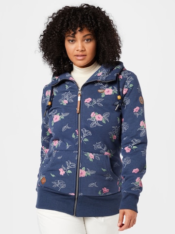 Ragwear Plus Zip-Up Hoodie 'NESKA' in Blue: front