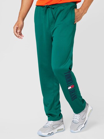 Tommy Jeans Regular Pants 'Ethan' in Green: front