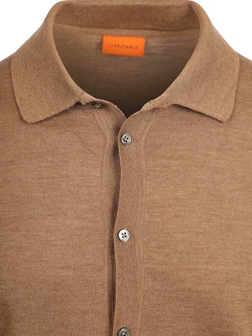 Suitable Slim fit Overhemd in Bruin