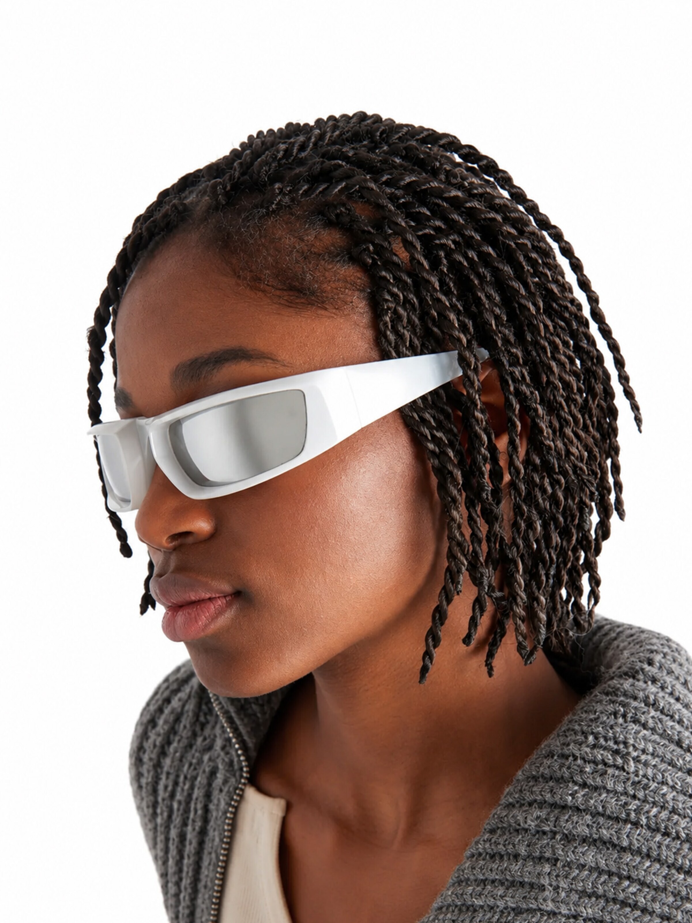 VEYREY Sonnenbrille 'Istephiel'‌ in Silber: Vorderseite