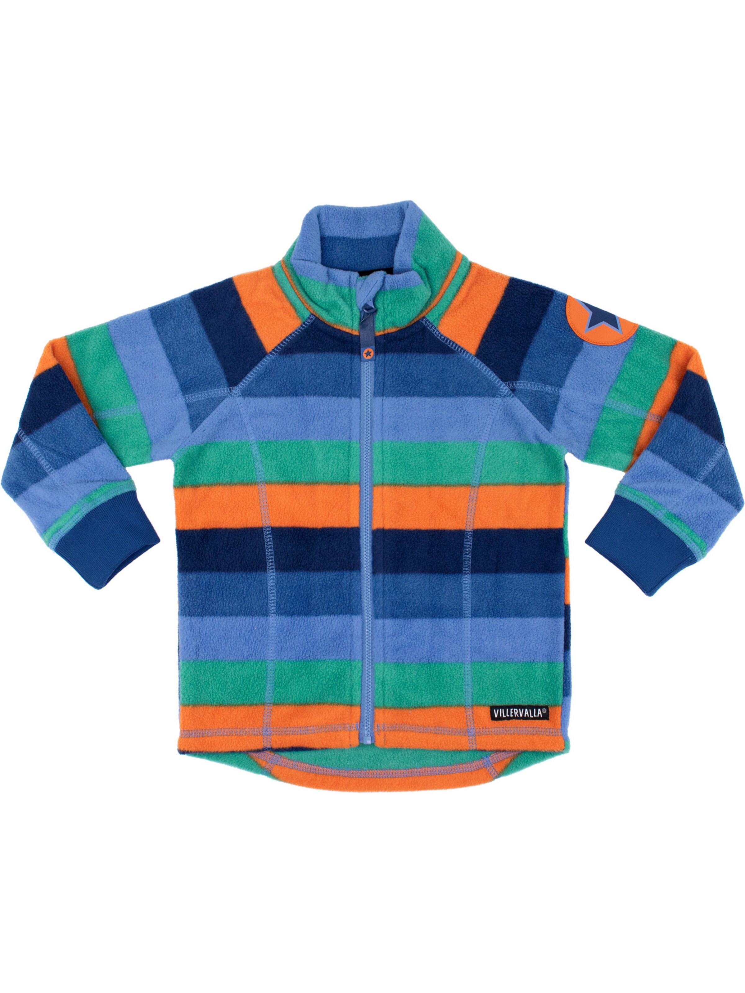 Villervalla Funktionsfleecejacke 'Sterne' in Blau: Vorderseite