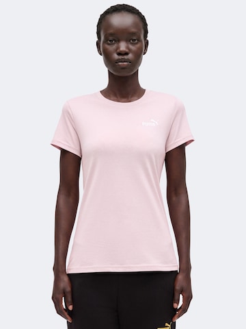 PUMA Λειτουργικό μπλουζάκι 'ESS Small No. 1' σε ροζ: μπροστά