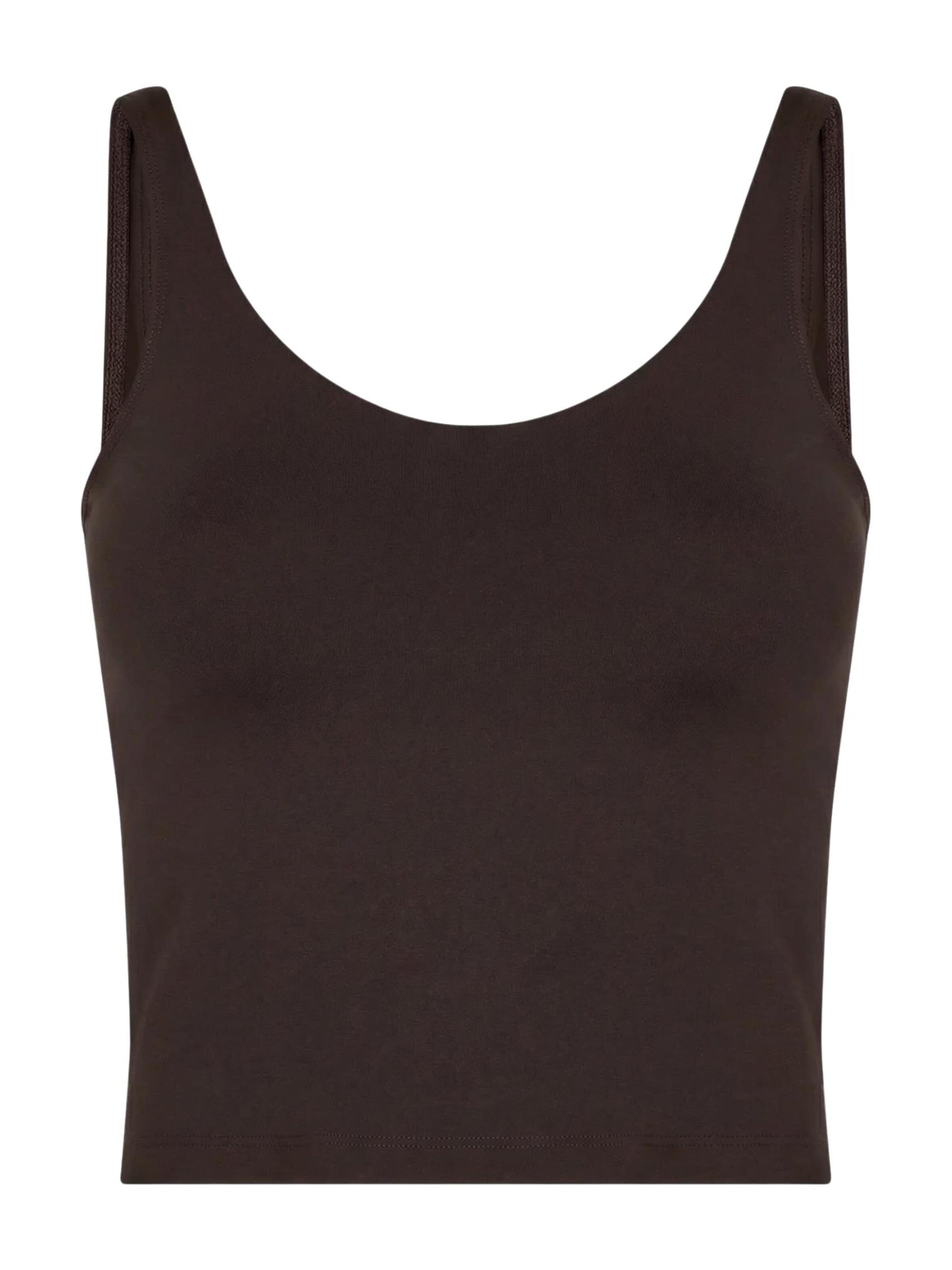 YO-GAYA Sporttop 'Sculpting Top' in Bruin: voorkant