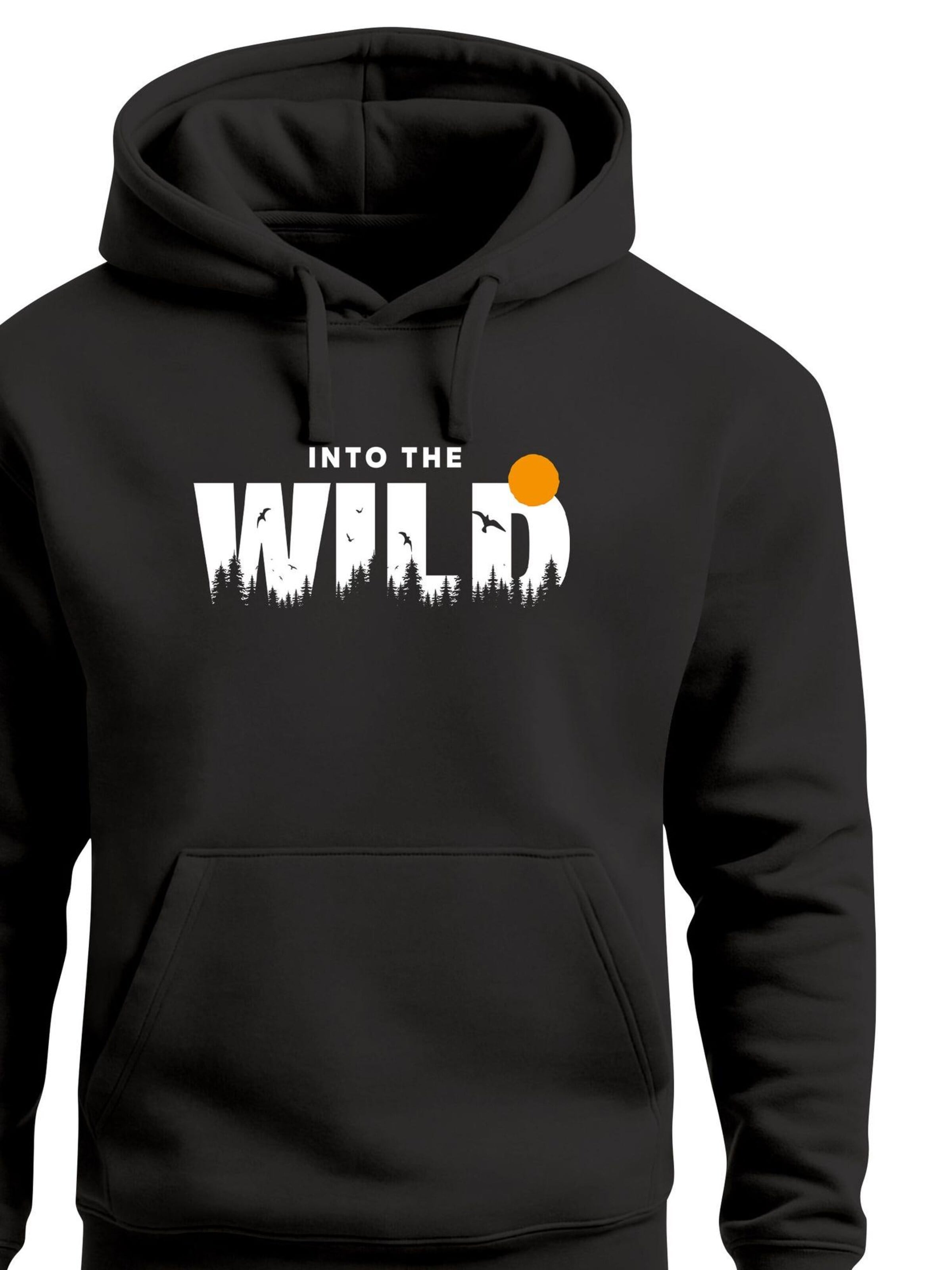 Neverless Sweatshirt 'Into the Wild'‌ in Schwarz