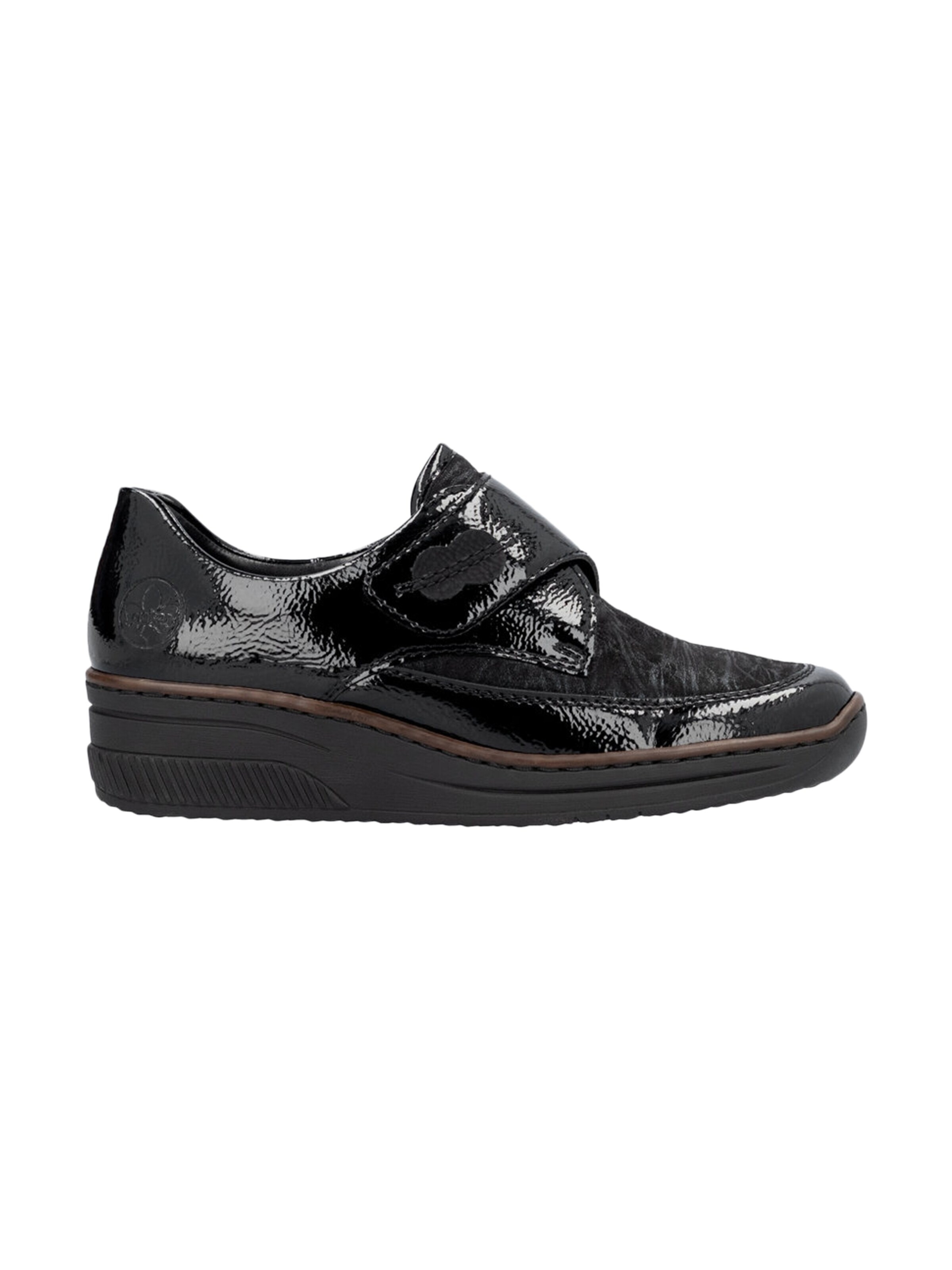 Chaussure de sport à lacets 'Lagro Low-Top-Sneaker aus Leder' Rieker en noir