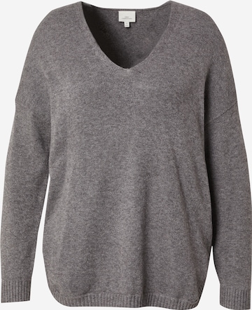 ONLY Carmakoma Свитер 'CARMARGARETA' в Серый: спереди