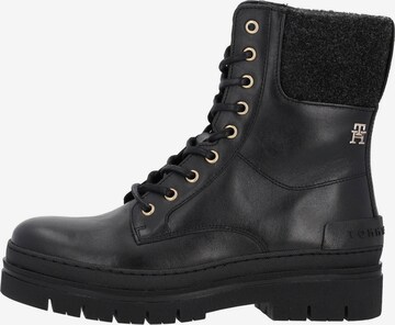 TOMMY HILFIGER Lace-Up Ankle Boots in Black