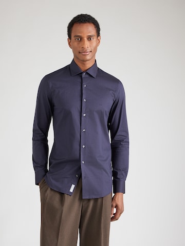 Michael Kors - Slim Fit Camisa em azul: frente