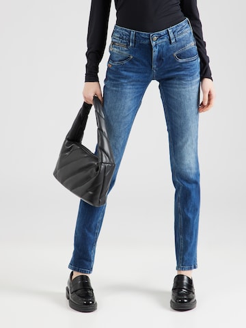 Coupe slim Jean 'Alexa' FREEMAN T. PORTER en bleu : devant