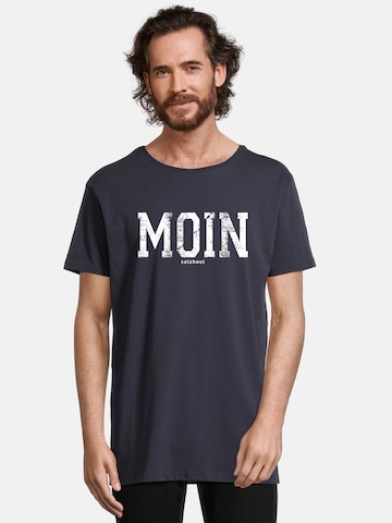 T-Shirt 'Moin' salzhaut en bleu : devant