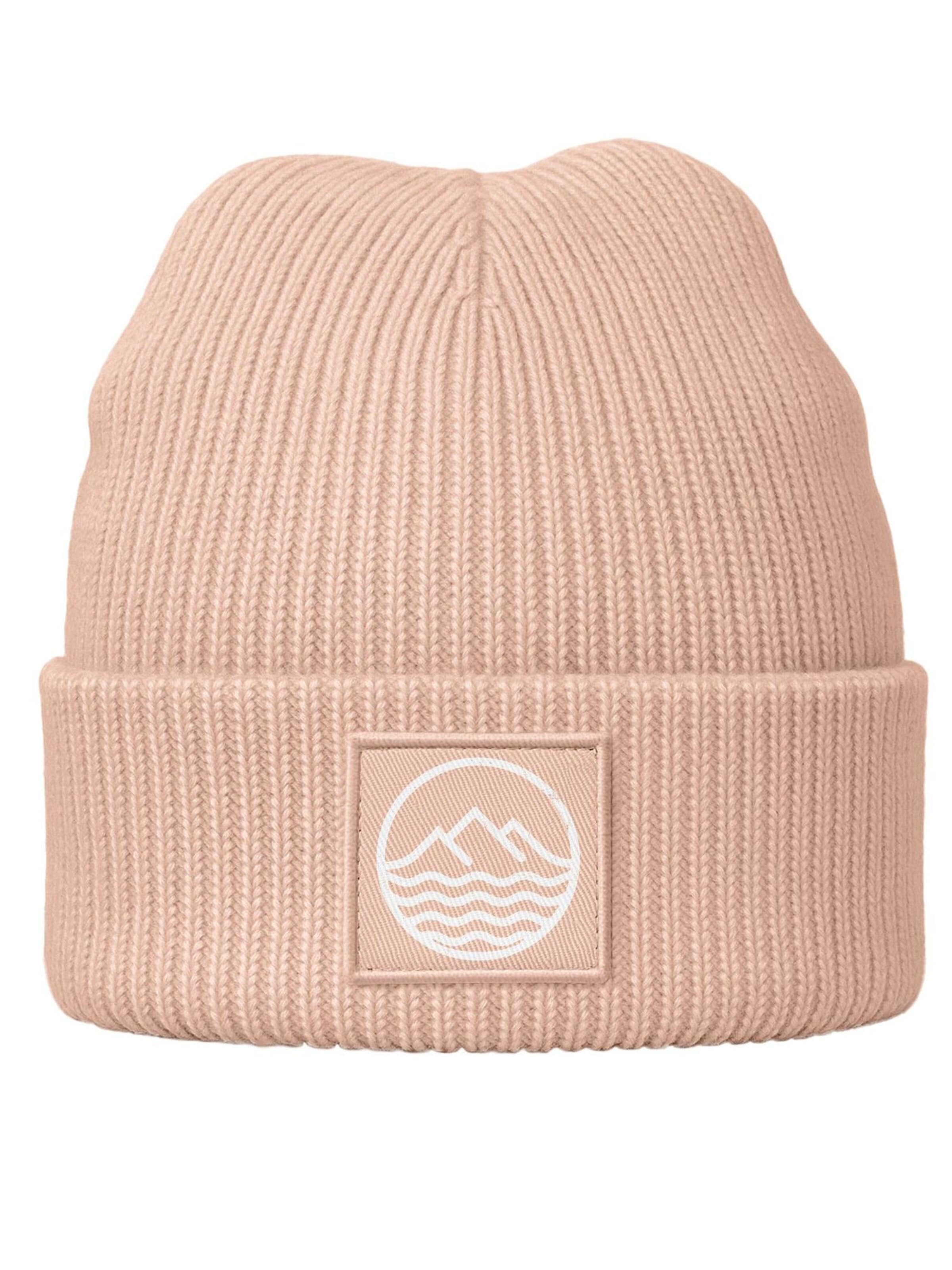 Neverless Beanie 'Mountain' in Pink: front