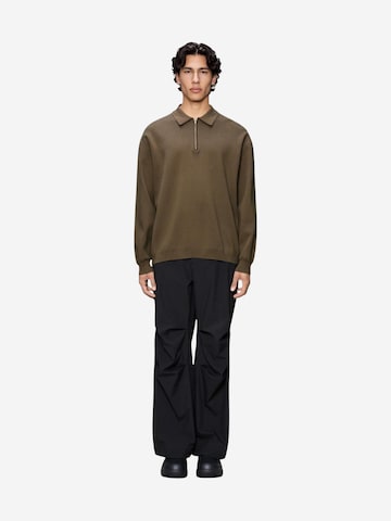 RAINS - Jersey 'Long Sleeve Polo 10410' en marrón: frente