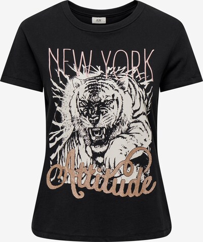 JDY T-Shirt 'MICHIGAN' in hellbraun / rosa / schwarz / weiß, Produktansicht