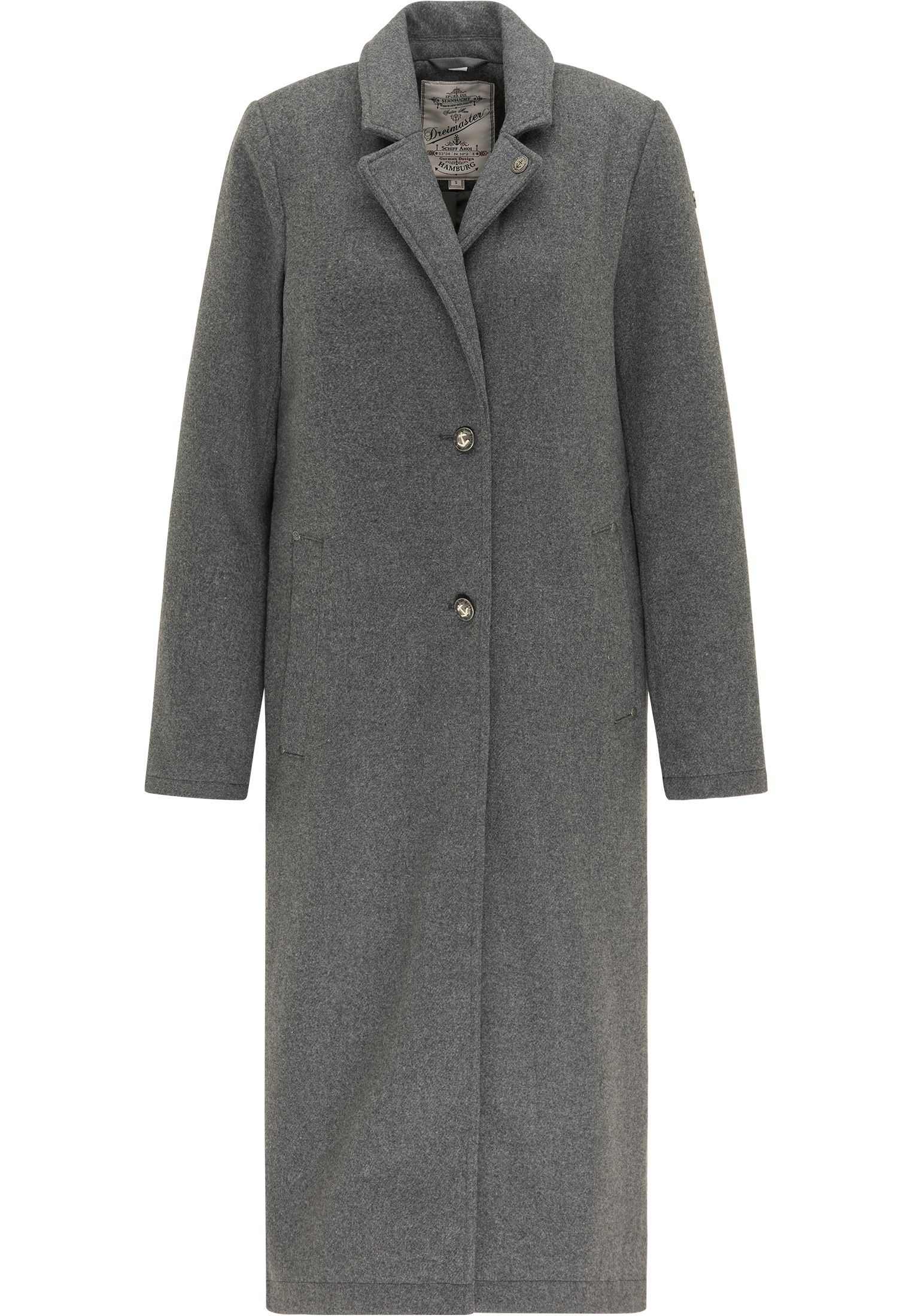 Płaszcze Kobiety DreiMaster Vintage Płaszcz przejściowy w kolorze Ciemnoszarym 