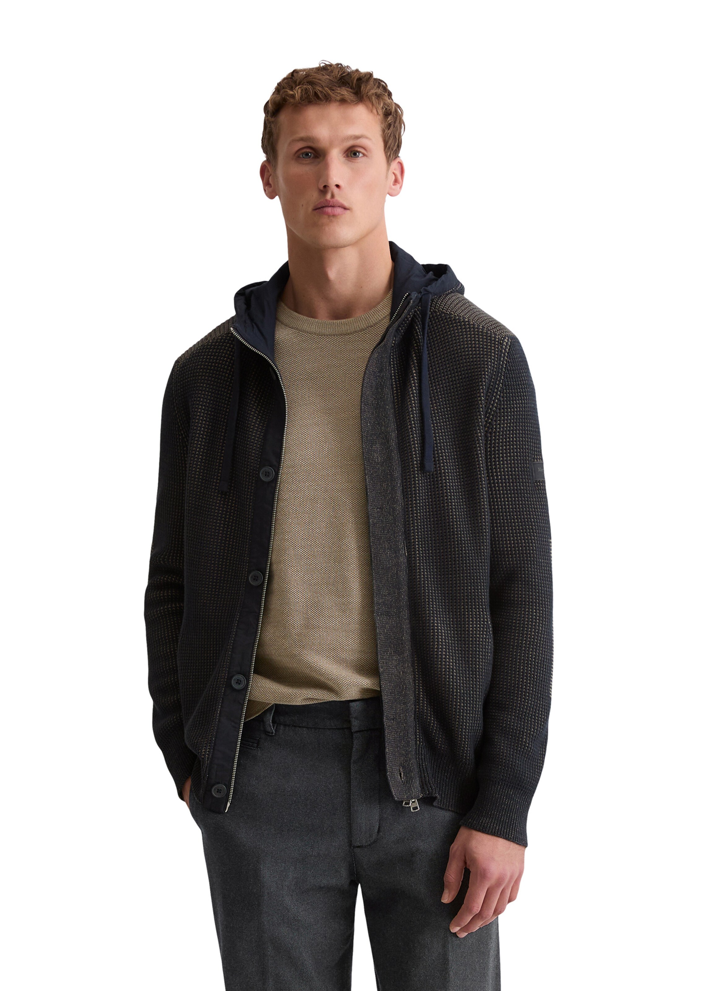 Marc O'Polo Knit cardigan in Blue: front