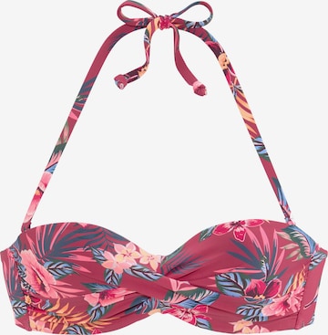 s.Oliver Bandeau Bikinitop in Roze: voorkant