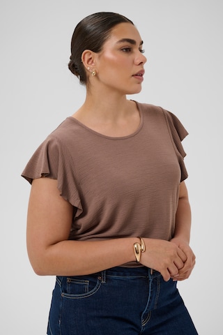 KAFFE CURVE - Camiseta 'KCSilje' en marrón