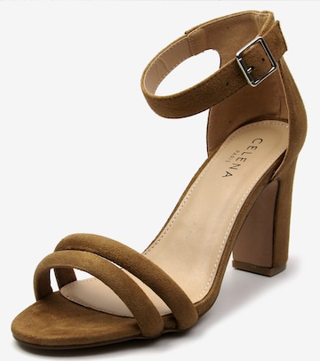 Celena Strap sandal 'Chelsie' in Brown: front
