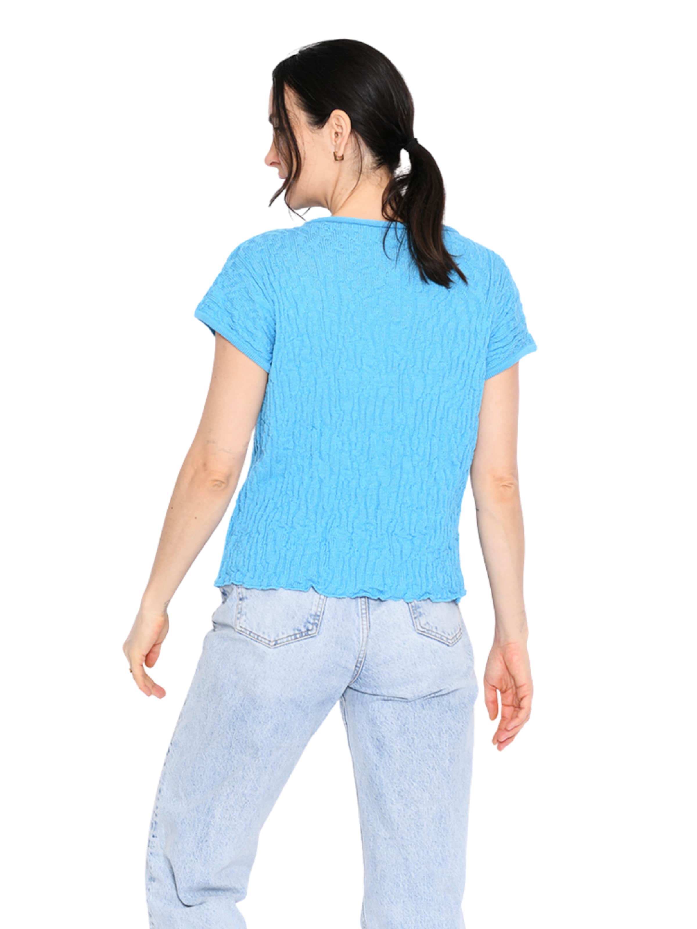 Süel knitwear Sticktop 'Wrinkled Texture'‌‌‌‌ in Blau