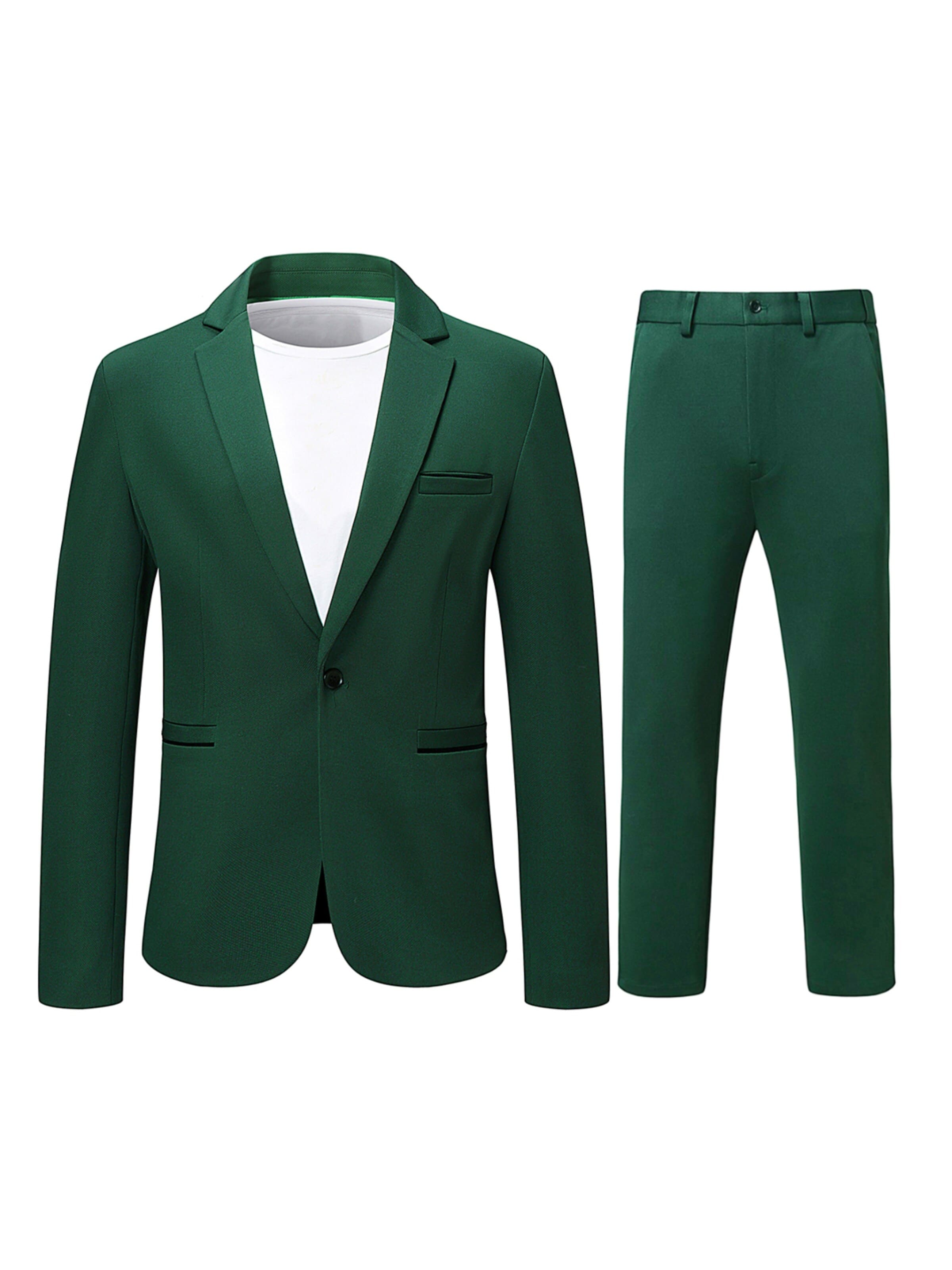 YOUTHUP Suit 'Einheit' in Green: front