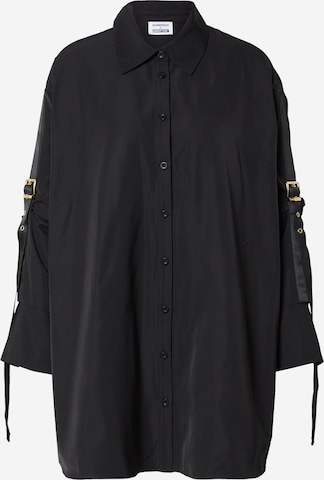 Robe-chemise 'Anna' Hoermanseder x About You en noir : devant