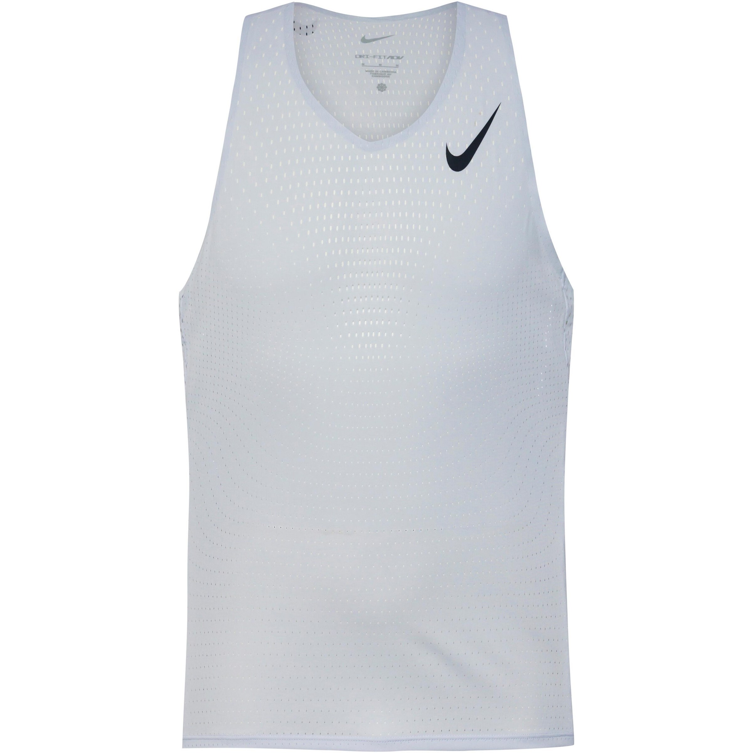 NIKE Performance Shirt 'Aeroswift' in White: front