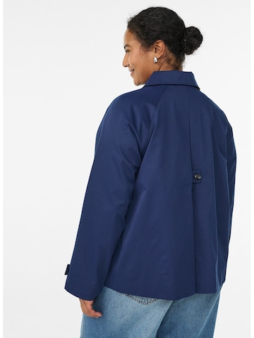 Zizzi Between-seasons coat 'Palma' in Blue
