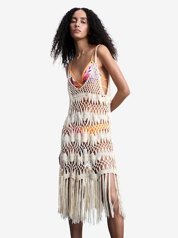 Desigual Φόρεμα παραλίας σε λευκό: μπροστά