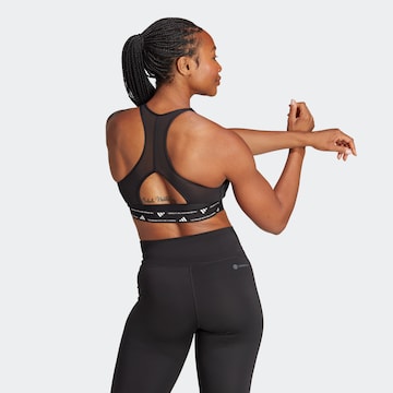 ADIDAS PERFORMANCE Bustier Urheilurintaliivit 'Powerreact Training Medium-support' värissä musta