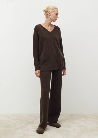 MANGO Loose fit Pants 'Camilo' in Brown